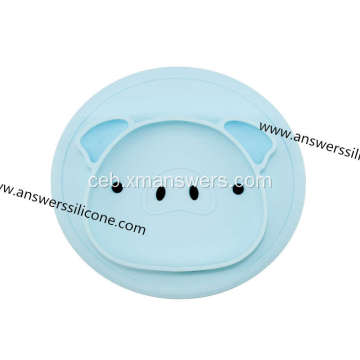 Baby silicone feeding mat silicone placemat nga adunay panaksan